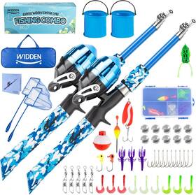 Wfk-2-bb Nobrand Telescopic Fishing Pole For Kids With Reel Tackle Box And Net
