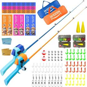 Wfk-23-bo Nobrand Telescopic Fishing Rod And Reel Combo With Tackle For Kids Over 4 Years