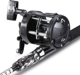 Yn-hbktsd-7-3000 Nobrand Fiberglass Fishing Rod Combo Medium Heavy For Catfish