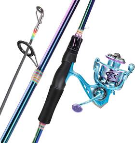 Yz-dd1.8 Nobrand Spinning Fishing Reel Rod Combo Lightweight Portable For Freshwater Saltwater
