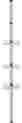 Ns-101-1 Generic Modern Telescopic Pole With 3 Racks Metallic 854570009921