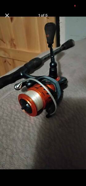 St-2500a Okuma Stratus Vi 6ft6 Inch 2500 Spinning Combo 7bb Pre-spooled Black/orange