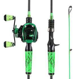 One Bass B096ffvldb Fishing Rod And Reel Combo Baitcasting Superpolymer Handle