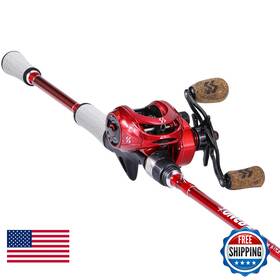 One Bass B0bfql8qnx Spirit Flame Fishing Rod Reel Combo Spinning Baitcasting Pole