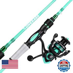 One Bass B0bfqltjq5 Spirit Flame Fishing Rod Reel Combo Spinning Baitcasting Pole