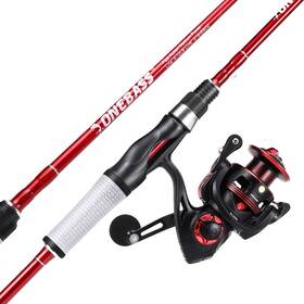 B0bfqqfkj7 One Bass Spirit Flame Fishing Rod Reel Combo Spinning Baitcasting Pole