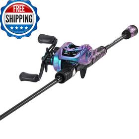 One Bass B0dk91fqvw Fishing Rod Reel Combo Colorful Spinning Baitcasting