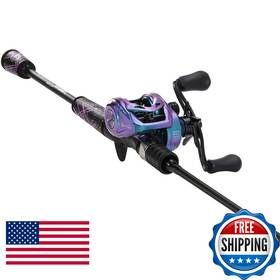 One Bass B0dk92x1fq Fishing Rod Reel Combo Colorful Spinning Baitcasting