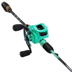 Slc6ser One Bass Fishing Rod And Reel Combo 2-piece Spinning Baitcasting Med