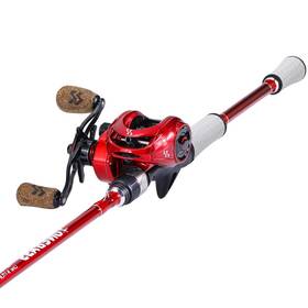 Lytz-red-1.8mqb One Bass Zb--lytz-red-1.8mqb Spirit Flame Fishing Rod Reel Combo Spinning And Baitcasting Pole With
