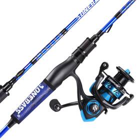 Zb180l-sl1000l One Bass Fishing Rod And Reel Combo Im7 Graphite 2 Pc Blank Baitcasting Comb