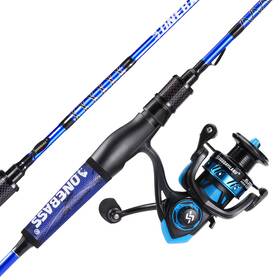 Zb210l-sl2000l One Bass Fishing Rod Reel Combo 7ft0 Inch Medium Heavy-fast With 2000 Blue