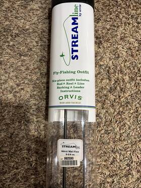 864-2 Orvis Streamline Mid Flex 2-5/8 Oz. Length 8.5 Inch - 4wt. Line Reel And Rod New