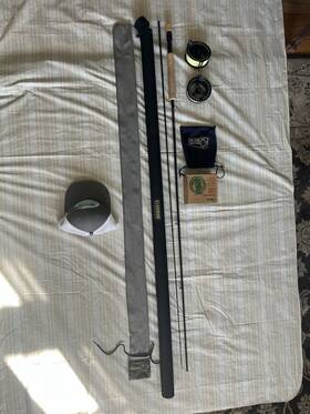 Fr-1087 Orvis Battenkill Large Arbor 7/8 Fly Reel G. Loomis Gl3 9ft 7wt Rod 2 Piece