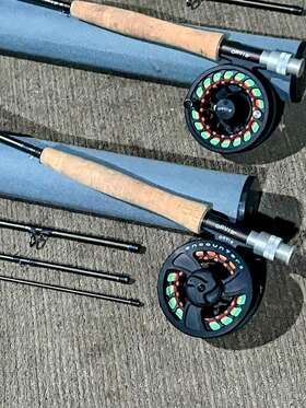 Rods-5wt-8 Orvis Encounter Fly Rod Outfits 5wt 8 6 Inch And 9 Bothe With Spooled Reels Carry Case