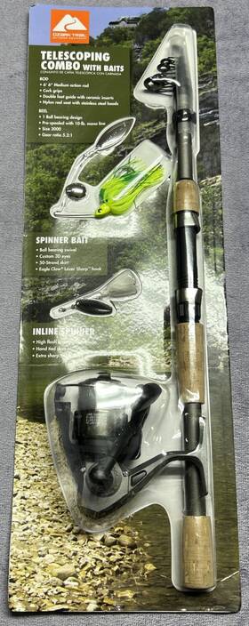 Ot-663ot5-m Ozark Trail Fishing Pole Telescoping Combo With Baits