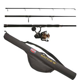 Penn 031324175433 Fishing Battle Iii 6000 With 7ft Med-heavy 3pc Travel Spinning Combo Case