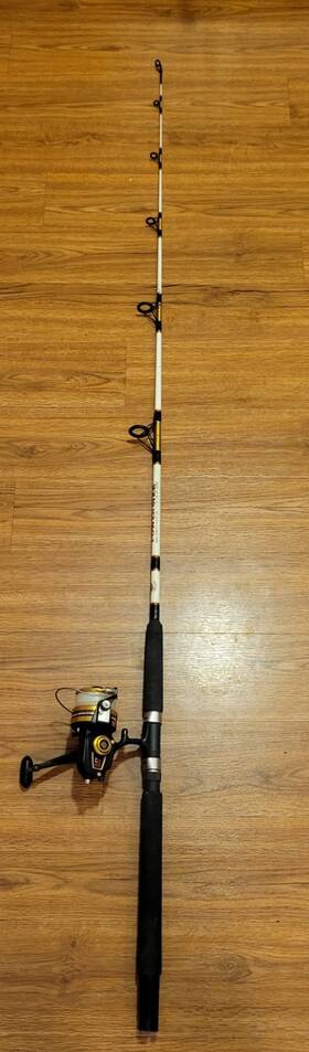 Pss6m Penn 750ss Spinning Reel And Power Stick Rod 12-20lb 6ft6 Inch Medium Combo