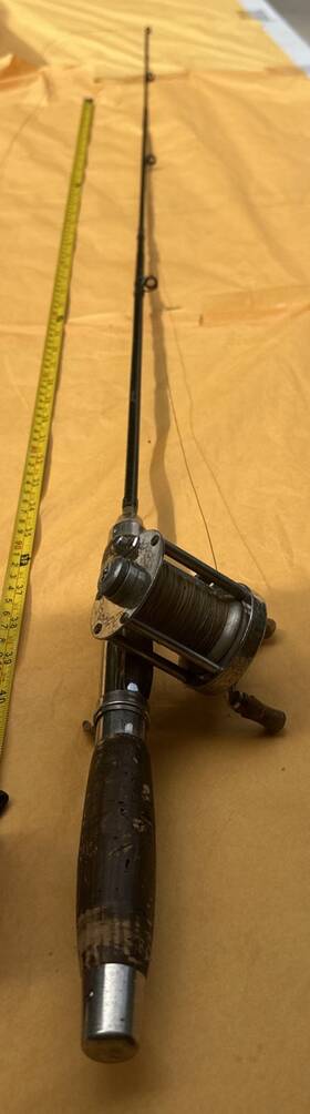 1932 Pfleuger Reel And Rod Winchester Lure 9624 Combo With Vintage