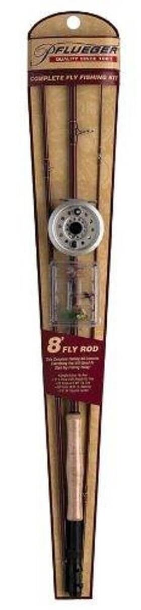 44322 Pflueger 796793432745 8ft Fly Kit Rod And Reel Combo 3-piece Graphite Size