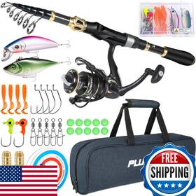 B08693lzg3 Plusinno Fishing Rod And Reel Combo Telescopic Pole Kit Spinning