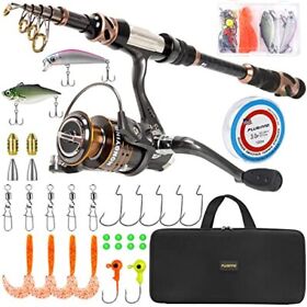 Plusinno Fishing Rod And Reel Combos 24 Ton Carbon Fiber Telescopic Plusinno Fishing Rod And Reel Combos 24 Ton Carbon Fiber Telescopic