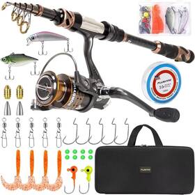 Fplfbo01-fba Plusinno Fishing Rod And Reel Combos - Carbon Fiber Telescopic Pole Sp