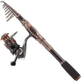 Frc003-v1 Plusinno Fishing Rod And Reel Combos Carbon Fiber Telescopic With Com