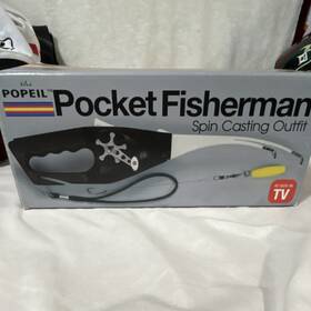 Pf-100 Popeil The Pocket Fisherman Spin Casting Outfit Portable Combo Reel And Lure