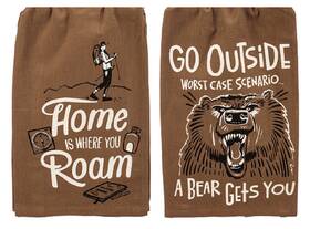 112619 Primitives By Kathy 2 Piece Roam Kitchen Towel Bundle And Bear Gets You