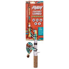 Profishiency 810082040432 Krazy Pocket Combo 30 Inch Light Action Tangle-free Telescopic Fiberglass Rod M
