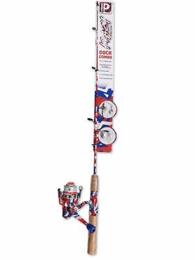 Profishiency Krazyamerdc23-05 Krazy Americana Dock Spinning Combo 34 Inch Fiberglass Rod Reel Lures