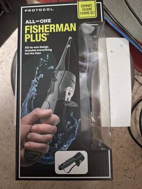 Protocol 638688800379 All In One Fisherman Plus Compact Folding Fishing Set Rod Pouch New