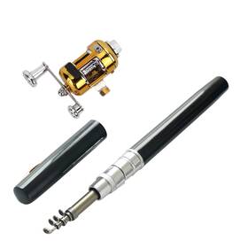 Pwshymin1yut3kqfv668-02 Pwshymi Travel Fishing Rod And Reel Combo Set Portable Pen Mini P