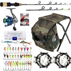 Qualyqualy B0bb9j6wr8 Ice Fishing Rod Reel Combo Complete Set Gear Backpack