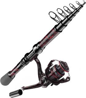 Qudrakast 313040182194 Fishing Rod And Reel Combos Unique Design With X-warping Painting Carbon Fiber