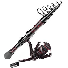 Qudrakast 481601404797 Fishing Rod And Reel Combos - High Carbon Fiber Telescopic Pole 1