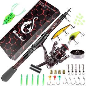 Qudrakast 481601470341 Fishing Rod And Reel Combos Unique Design With X-warping Painting Carbon Fi