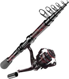 Qudrakast Qudrakast-rrset-180 Fishing Rod And Reel Combos Unique Design With X-warping Painting Ca