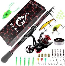 R-300g-02 Qudrakast Fishing Rod And Reel Combos Unique Design With X-warping Painting Carbon Fi