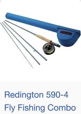 55025k4764 Redington 590-4 Fly Fishing Rod And Reel Combo With Case