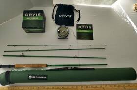 Wf3f Redington/orvis/rio Grand Vice Fly Rod Without Rvis Battenkill Ii Reel Line With Case