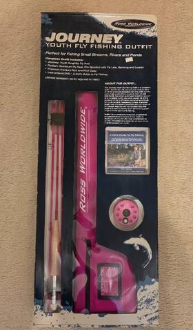 Ross Worlwide 818288007488 Journey Youth Fly Fishing Outfit Grahite Rod Aluminium Reel Premium Case - New
