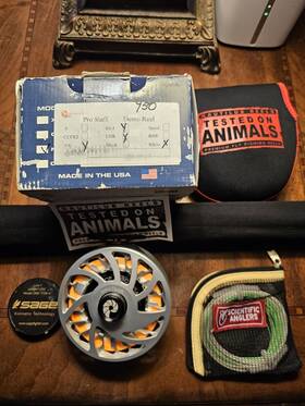 7126-4 Sage Complete Spey Rig. One With Nautilus Nv Reel Combo
