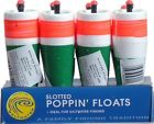 Pf-5swr Saltwater 5 " Weighted Red Tackle Hurricane Slotted Float Poppin White