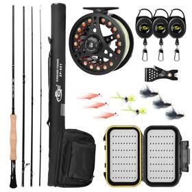 Fd-sf001-78-kt Sf Fly Fishing Medium-fast Action Rod Combo Kit 4 Piece 7 Or 8 Weight 9ft Alumi