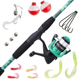 5ft6 Shakespeare 043388000583 Reverb Mossy Oak Spinning Reel And Fishing Rod Combo Kit Inch 2-piece D