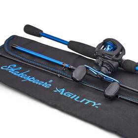 6ft6 Shakespeare 043388143372 Agility Travel Low Profile Baitcast Reel And Inch Fishing Rod Combo Right Ha