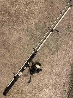 Tsp50 Shakespeare 043388266576 Tiger Spinning Rod Reel Combo 7 Ft. Medium Action 8 15 Lb Line