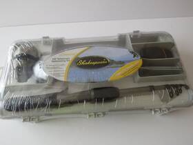 5ft6 Shakespeare 043388267825 Excursion Inch Telescopic Spinning Fishing Travel Kit With Case New